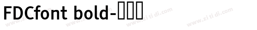 FDCfont bold字体转换